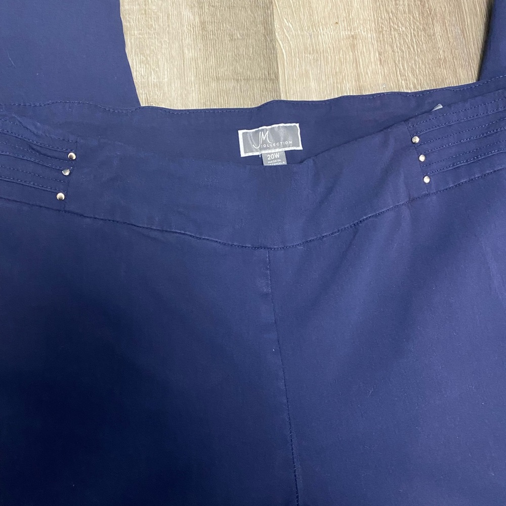 JM Collection Blue Pull on Pants Size 20